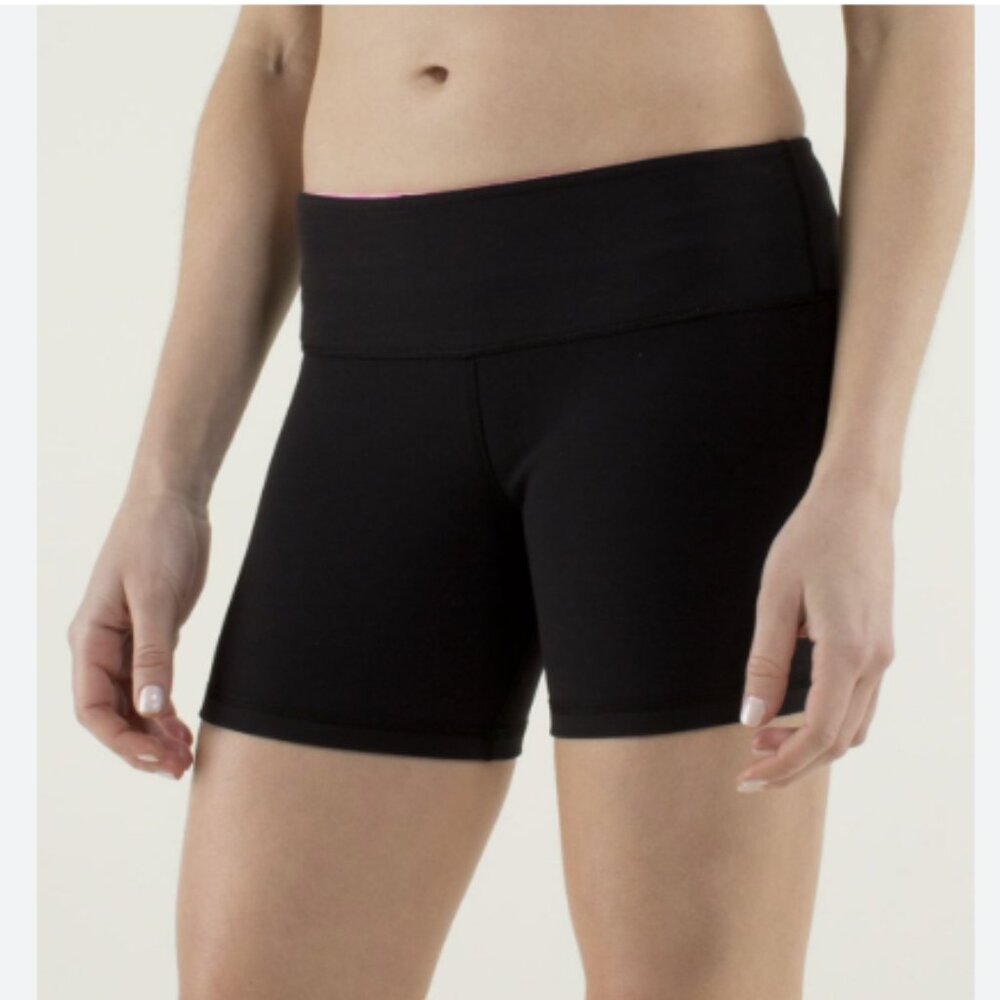Lululemon Boogie Groove Short Full-On Luon Reversible Biker Mid-Rise 5" Inseam 8